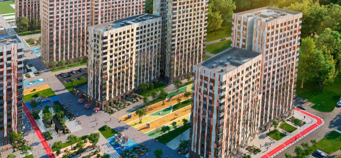 Масштабный жилой проект «Цветочные Поляны» возводится в Новой Москве. Комплекс реализуется по концепции «город в городе», поэтому для будущих здесь построят всё необходимое для комфортной жизни – образовательные и медицинский центры, физкультурно-оздоровительный комплекс и бассейн. На первых этажах 
